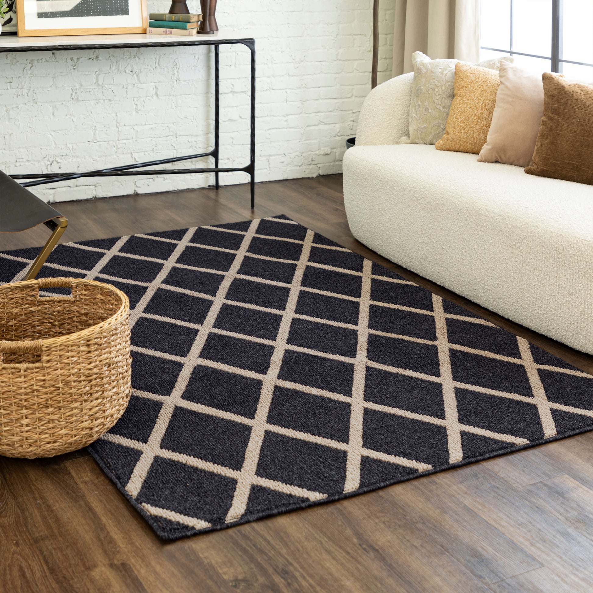 Sloane Sisal Near Black/Tan Area Rug – Covered By Rugs