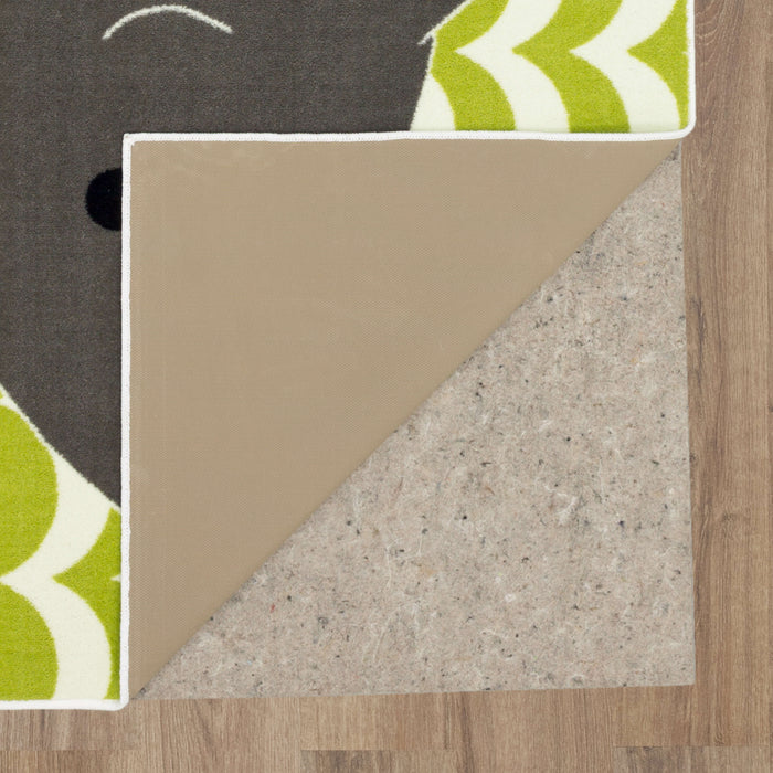 Technicolor Happy Shark Lime Green Area Rug