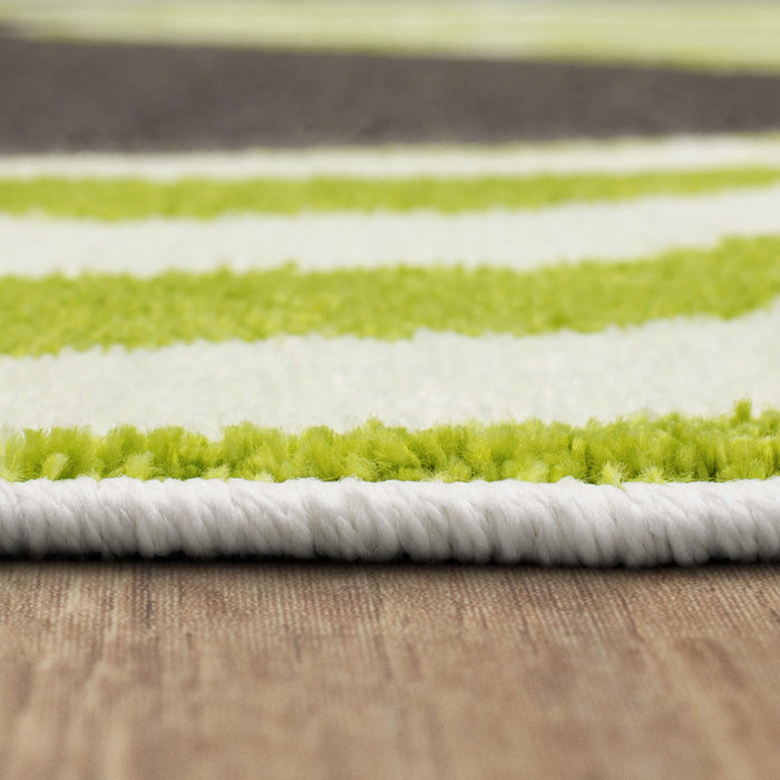 Technicolor Happy Shark Lime Green Area Rug