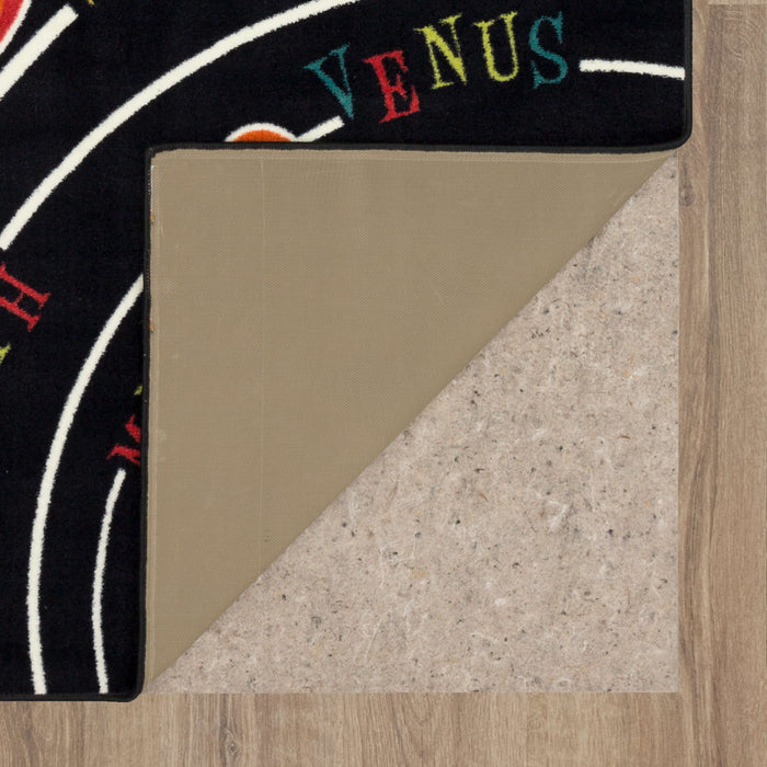 Technicolor Solar System Black Area Rug