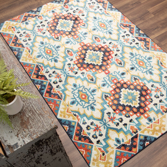 Technicolor Augusta Blue Area Rug