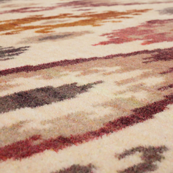 Technicolor Nomad White & Pink Area Rug
