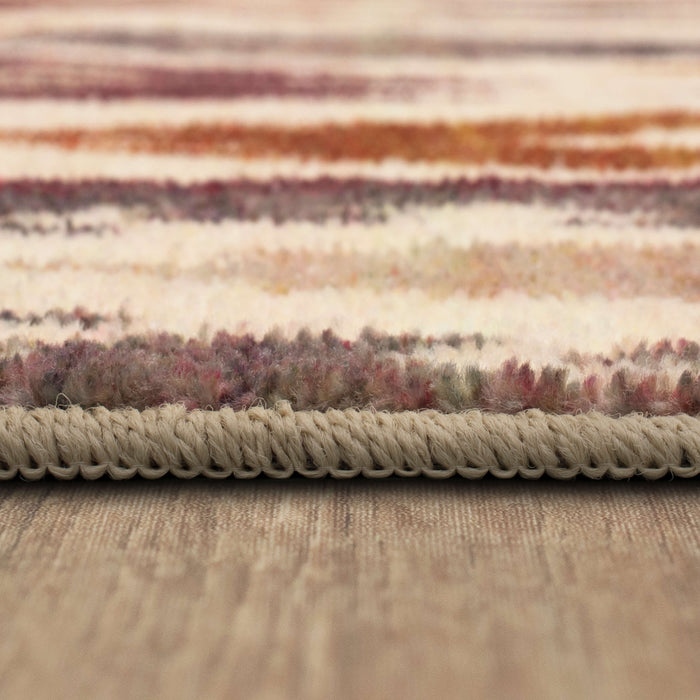 Technicolor Nomad White & Pink Area Rug