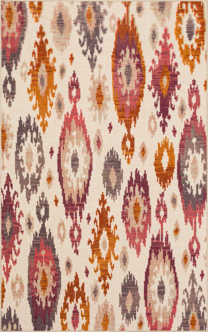 Technicolor Nomad White & Pink Area Rug