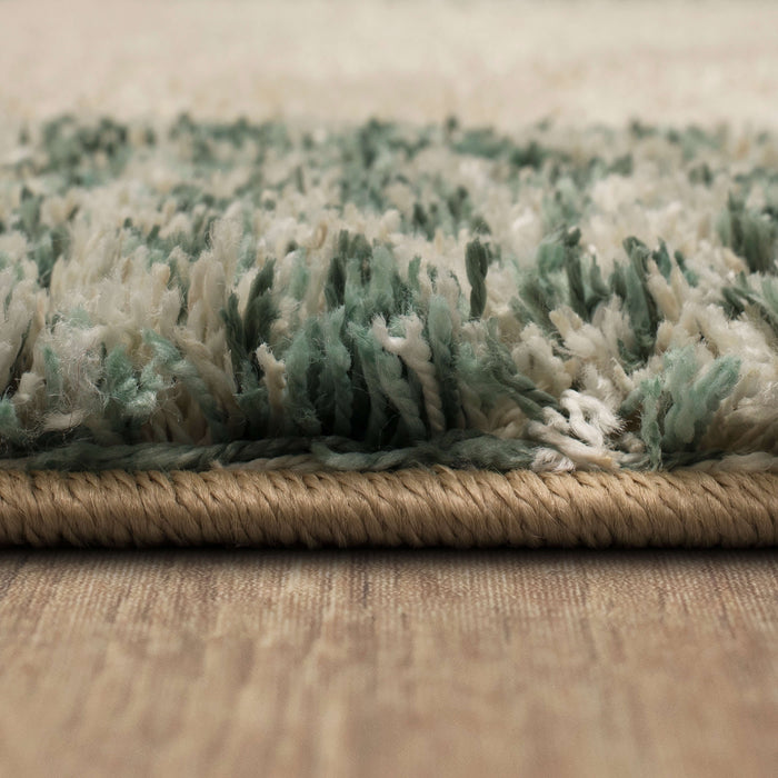 Heathland Julia White & Blue Area Rug