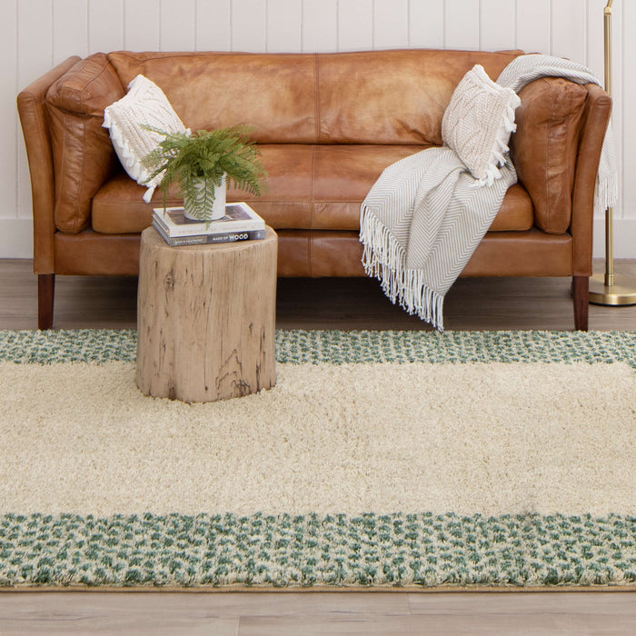 Heathland Julia White & Blue Area Rug