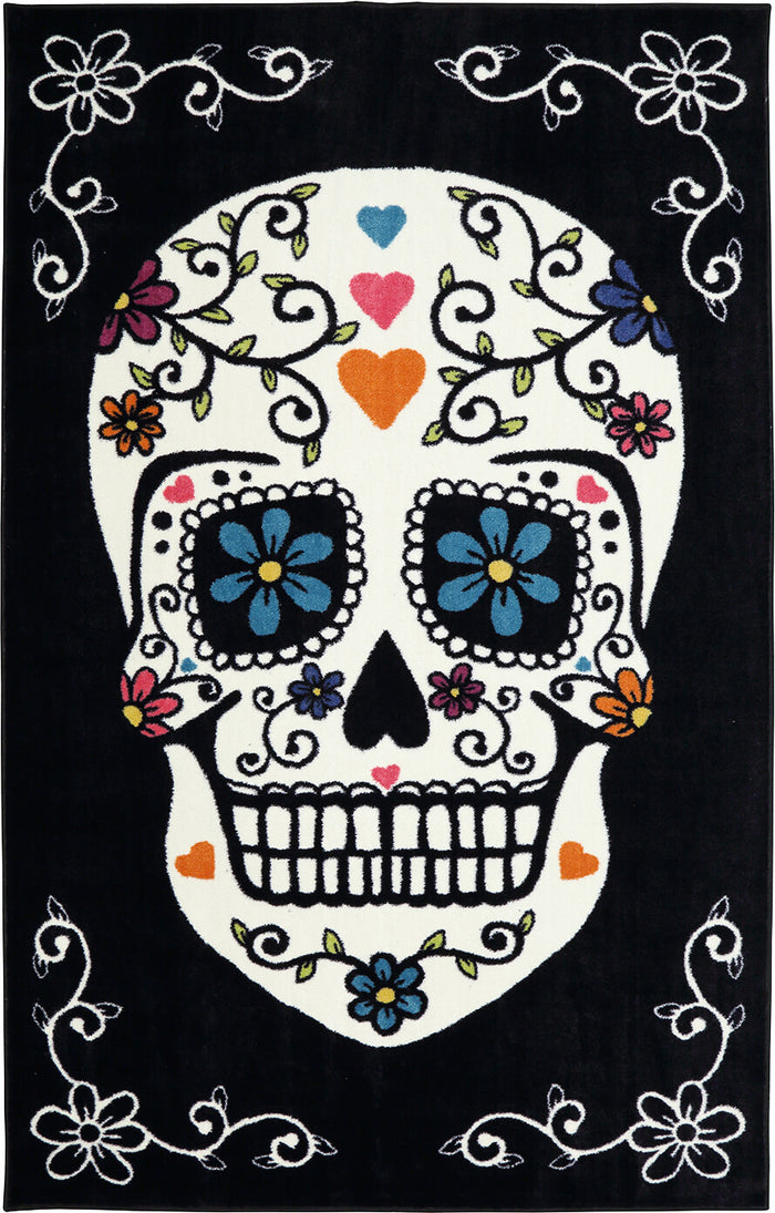 Lucia Calavera Black & White Area Rug