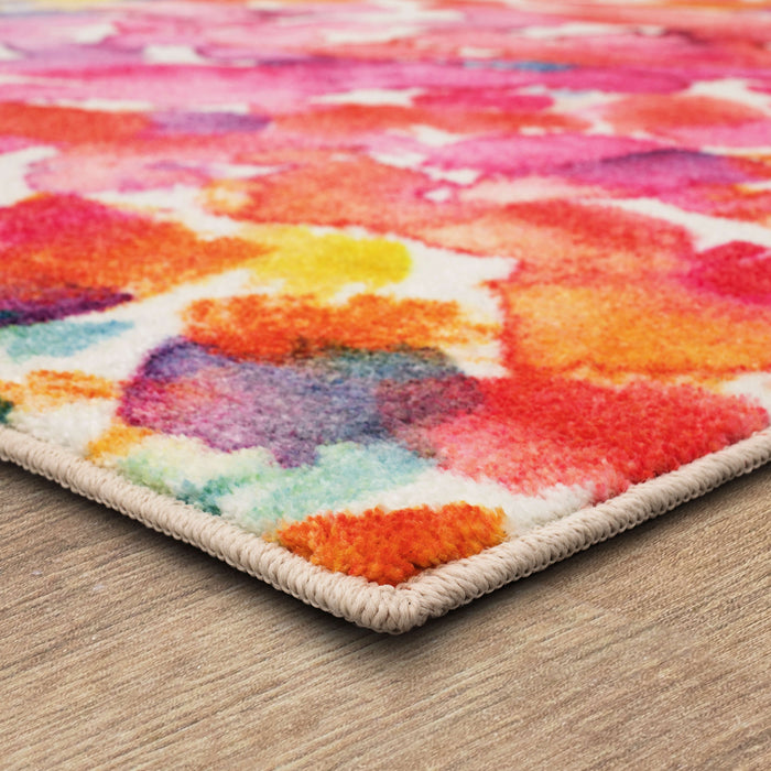 Technicolor Azusa Pink & Yellow Area Rug