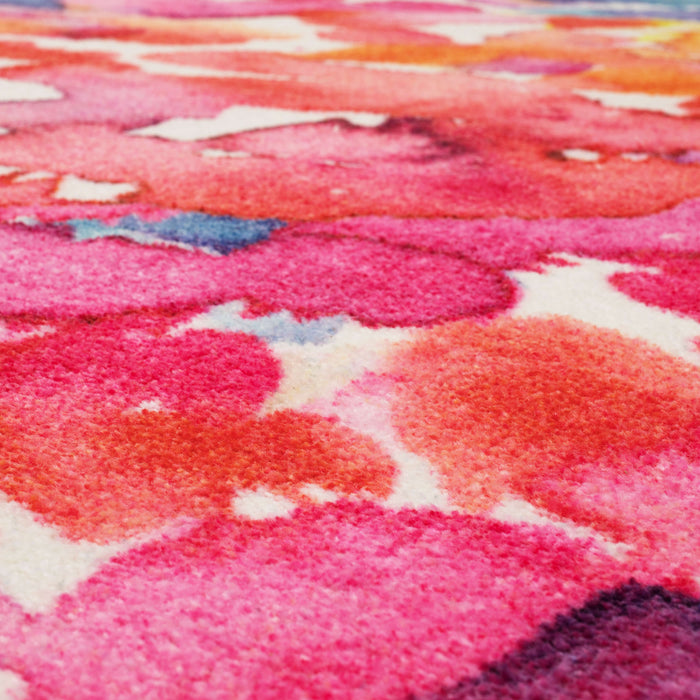 Technicolor Azusa Pink & Yellow Area Rug