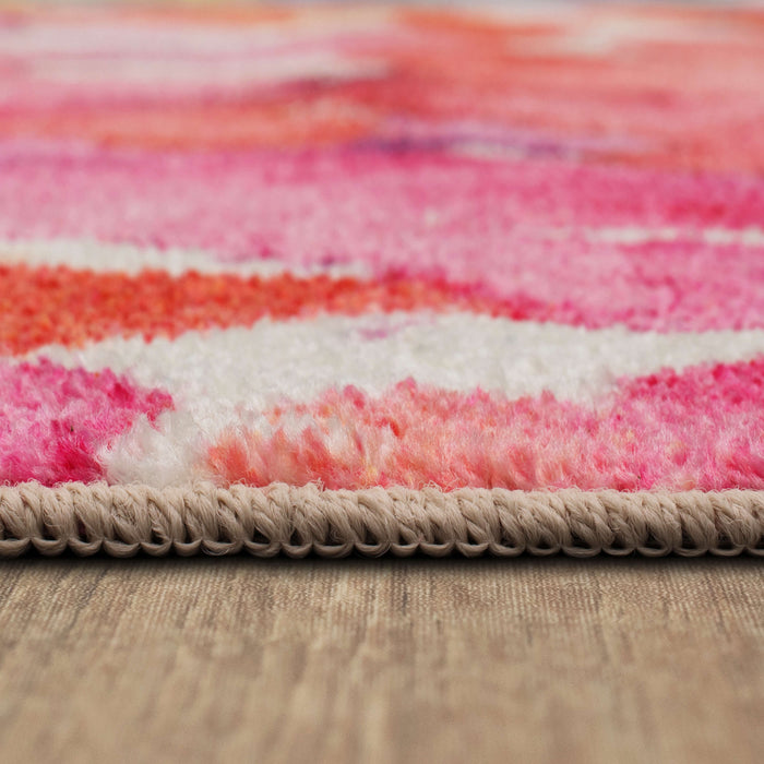 Technicolor Azusa Pink & Yellow Area Rug