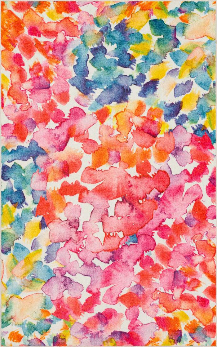 Technicolor Azusa Pink & Yellow Area Rug