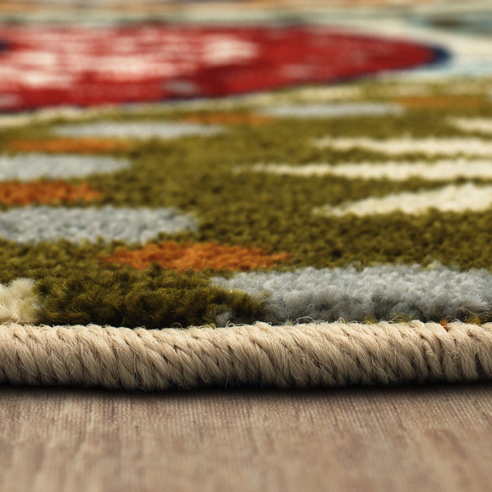 Lucia Suzani White & Blue Area Rug