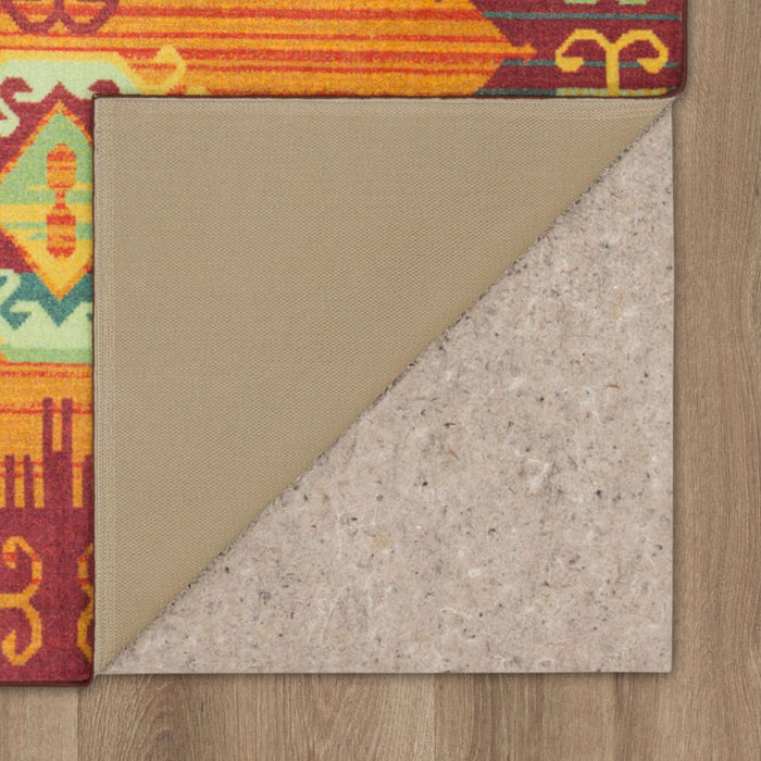 Technicolor Legends Orange & Blue Area Rug