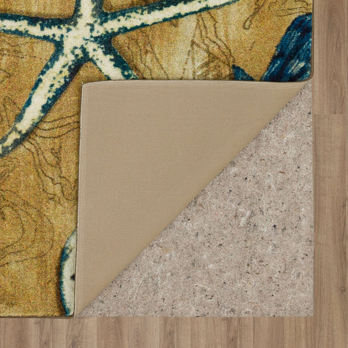 Technicolor Seashore Brown & Blue Area Rug