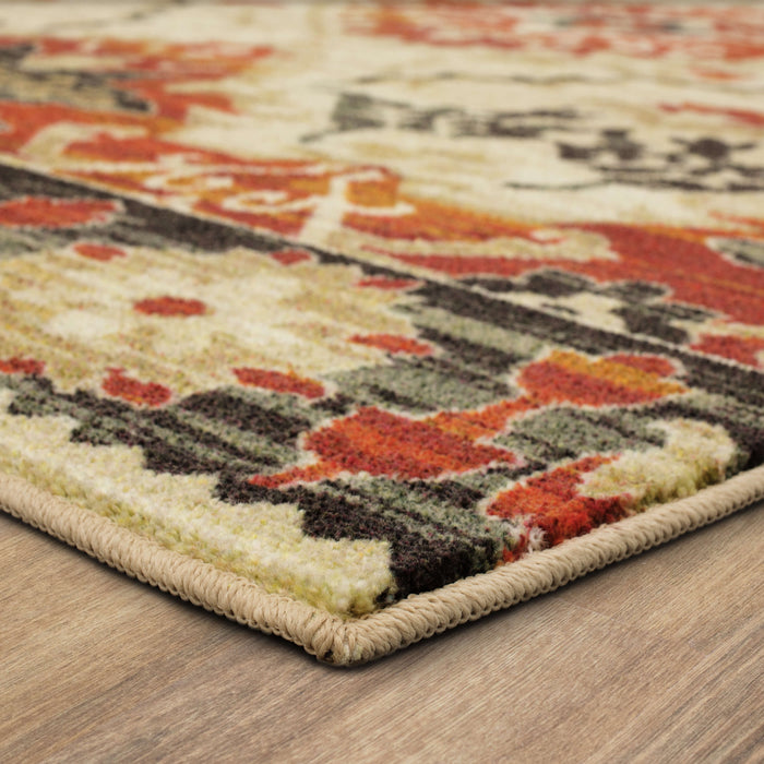 Technicolor Darica Red Area Rug
