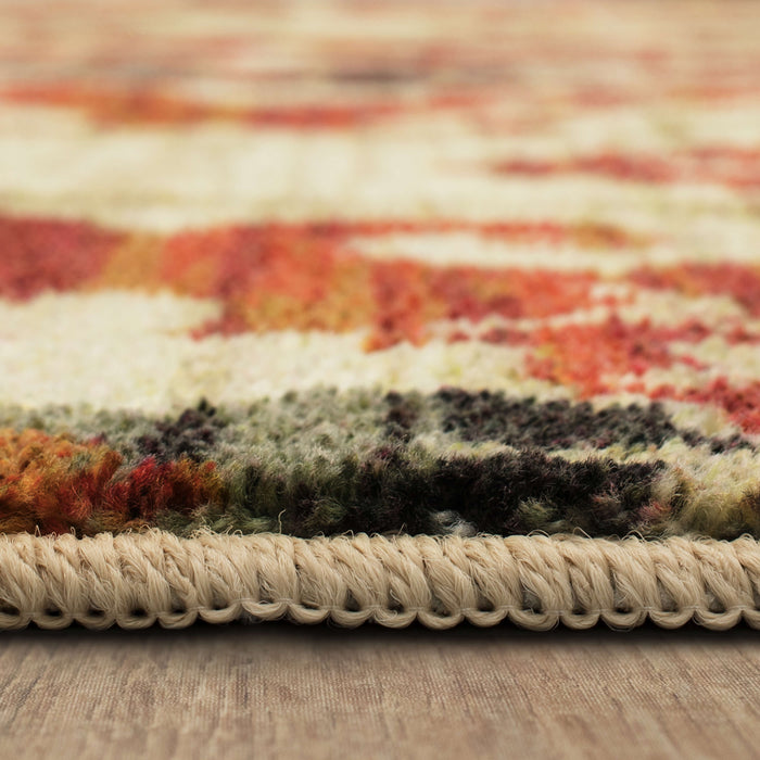 Technicolor Darica Red Area Rug