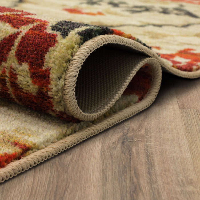 Technicolor Darica Red Area Rug