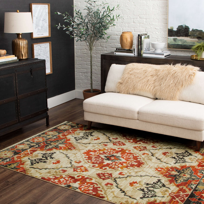 Technicolor Darica Red Area Rug