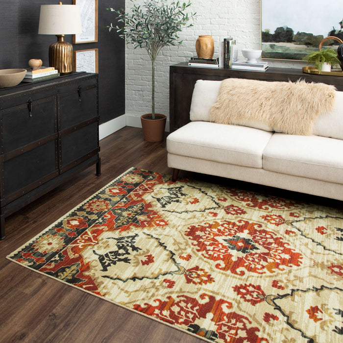 Technicolor Darica Red Area Rug