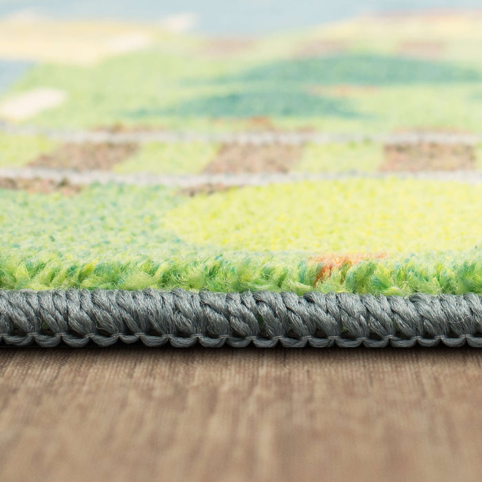 Technicolor Play Time Green Area Rug