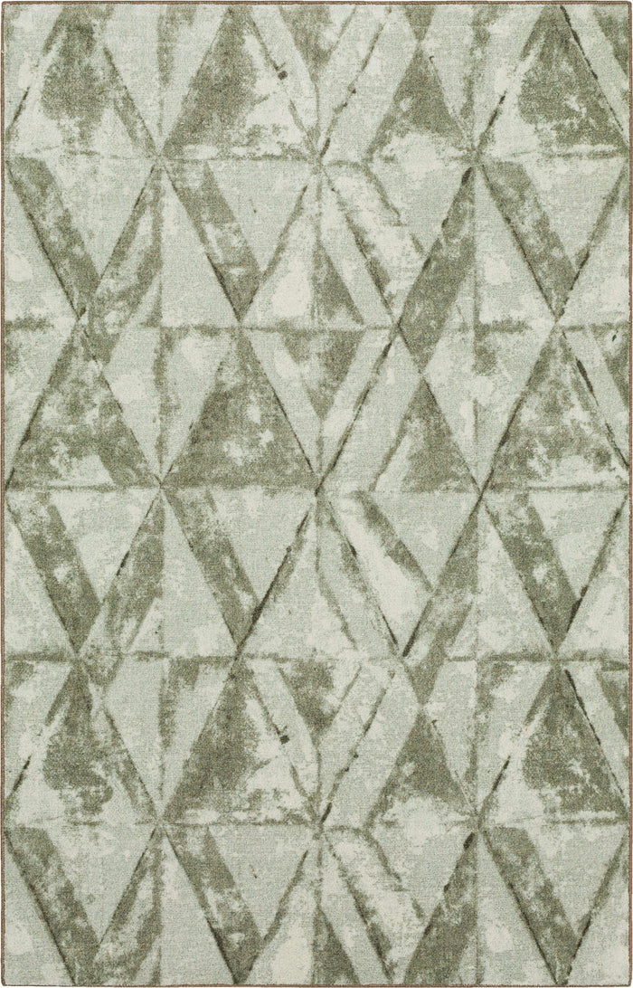 Technicolor Triangular Gray Area Rug