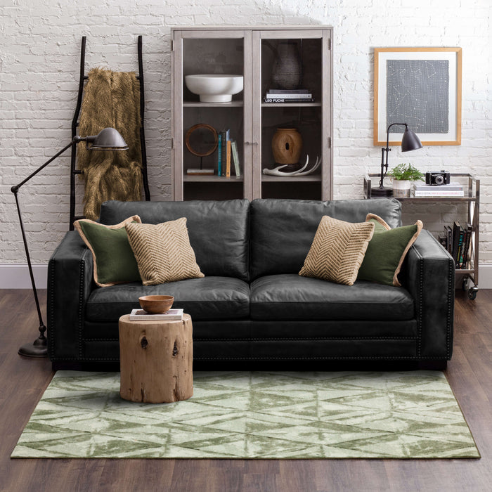 Technicolor Triangular Gray Area Rug