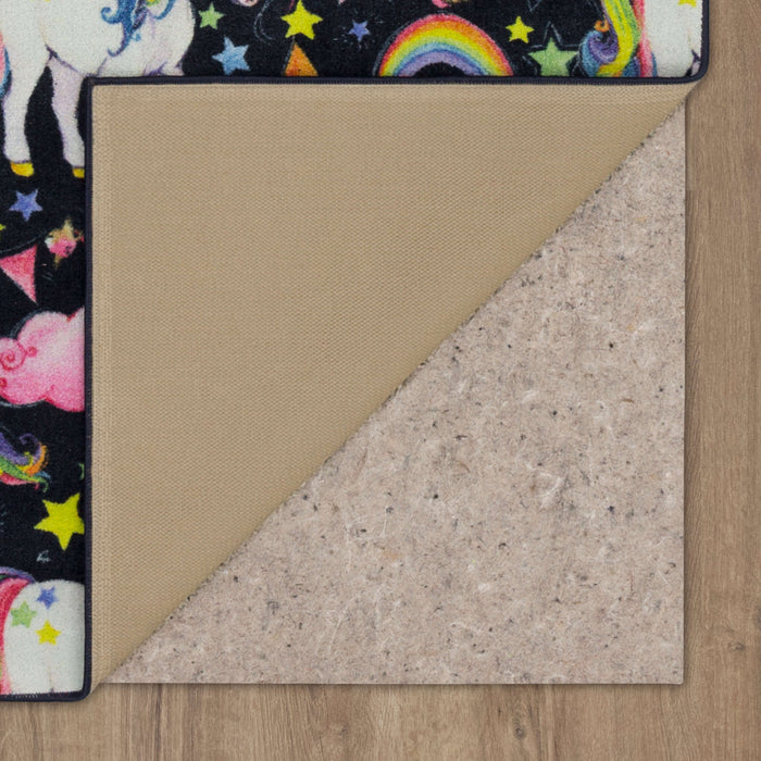 Technicolor Magical Gray & Pink Area Rug