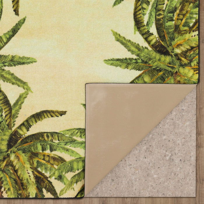 Technicolor Dixon White & Green Area Rug