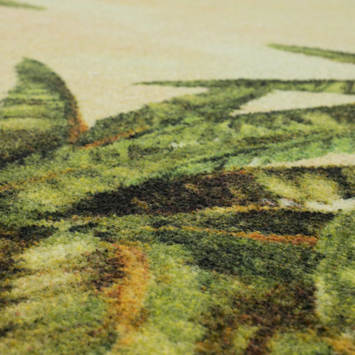 Technicolor Dixon White & Green Area Rug