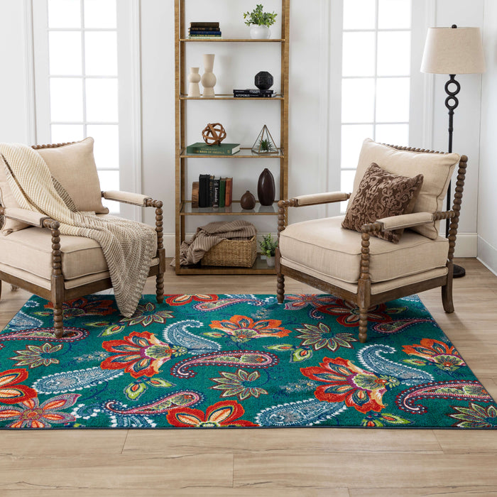 Marina Paisley Blue Area Rug