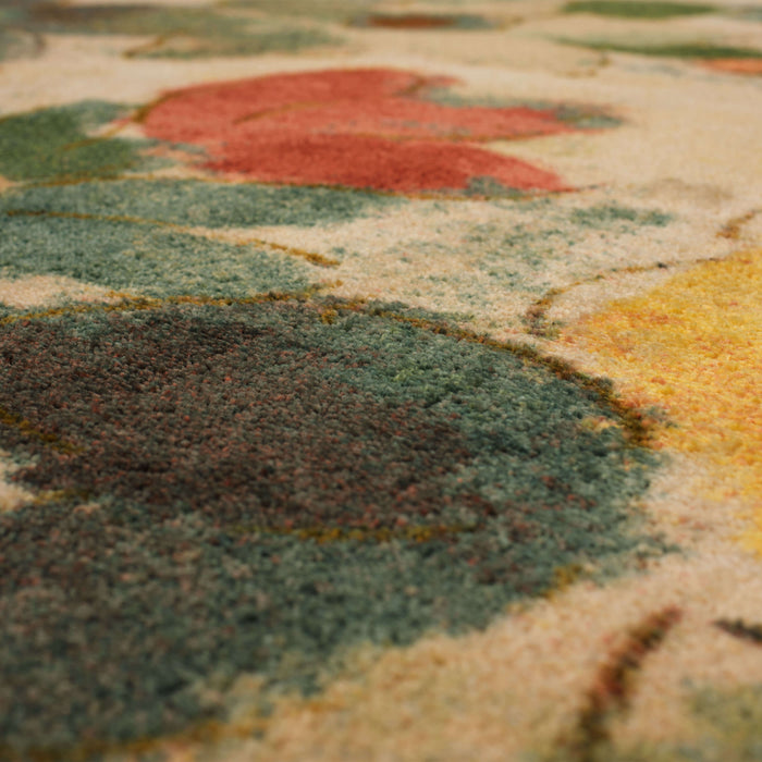 Lucia Flower Blue & Red Area Rug