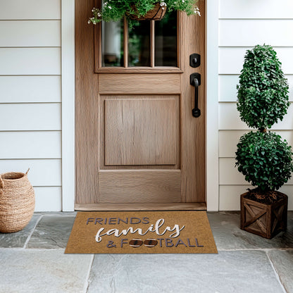 Football Life Natural Door Mat