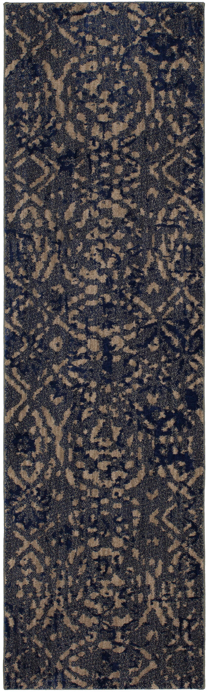 Karastan Cosmopolitan Block Print Ink Blue by Patina Vie