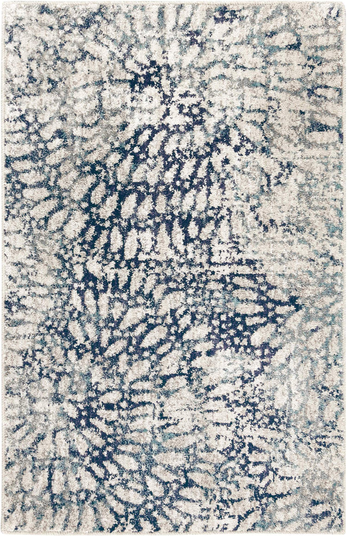 Karastan Expressions Imprinted Blooms Aqua by Scott Living
