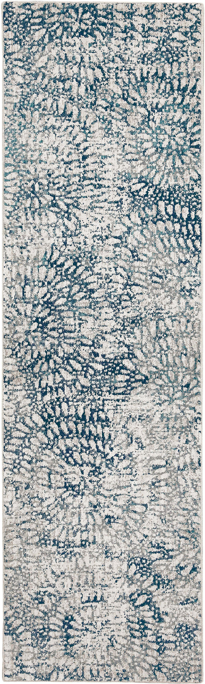 Karastan Expressions Imprinted Blooms Aqua by Scott Living