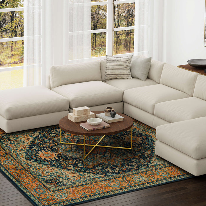 Karastan Kaleidoscope Aadirha Navy Area Rug