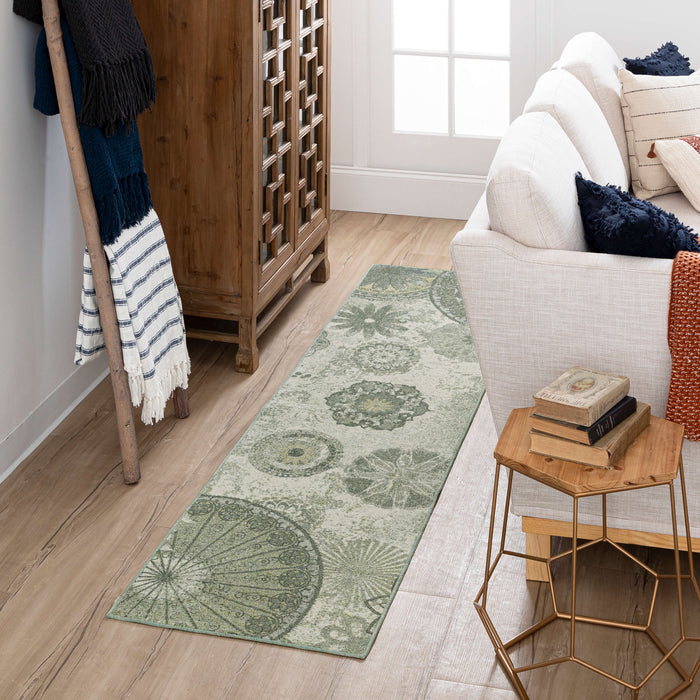Grayson Bloom Medallion Gray Area Rug