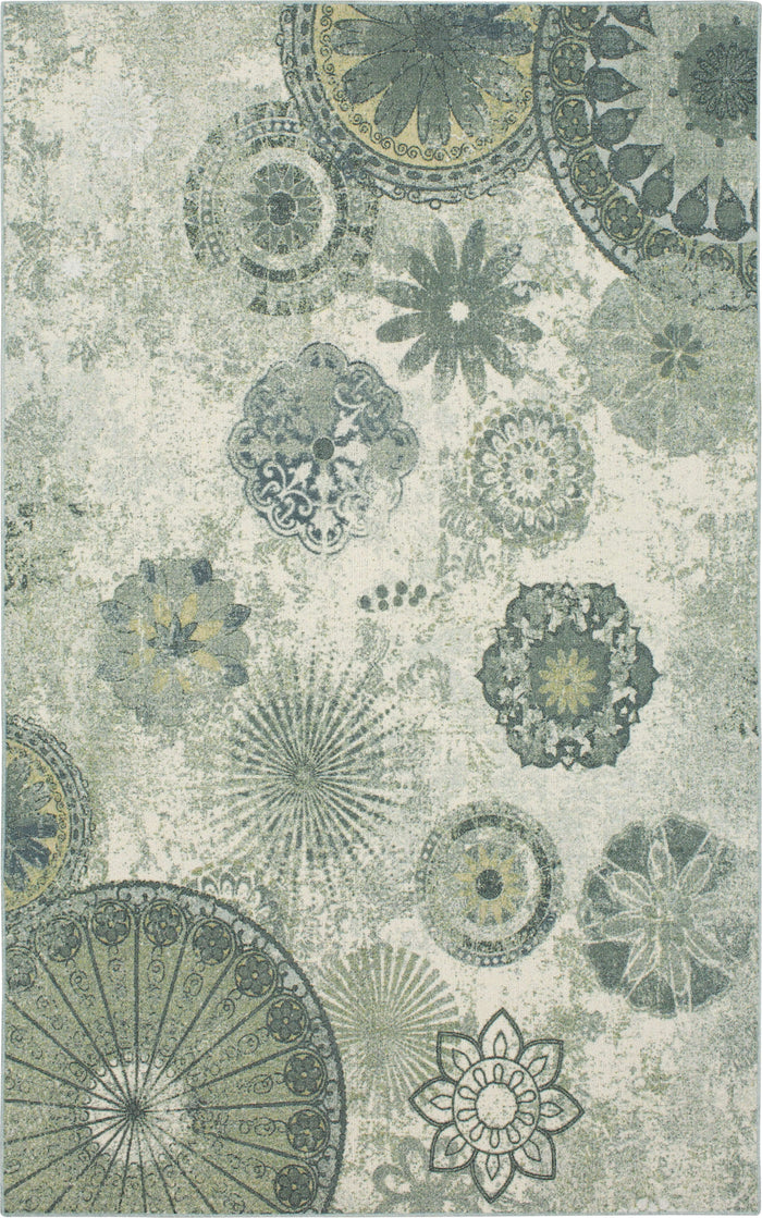 Grayson Bloom Medallion Gray Area Rug