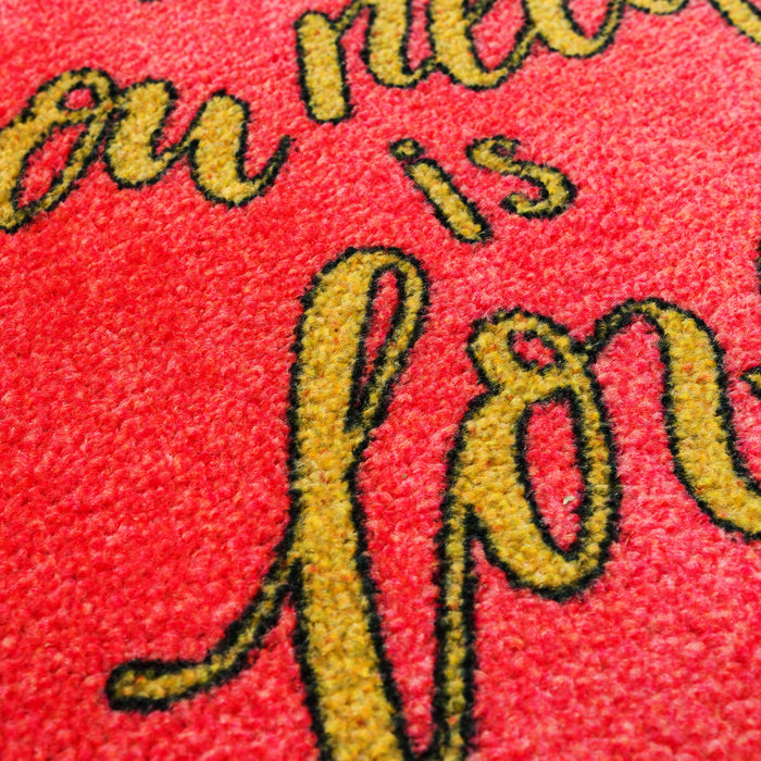 Love is All You Need Black and Pink Accent Rug