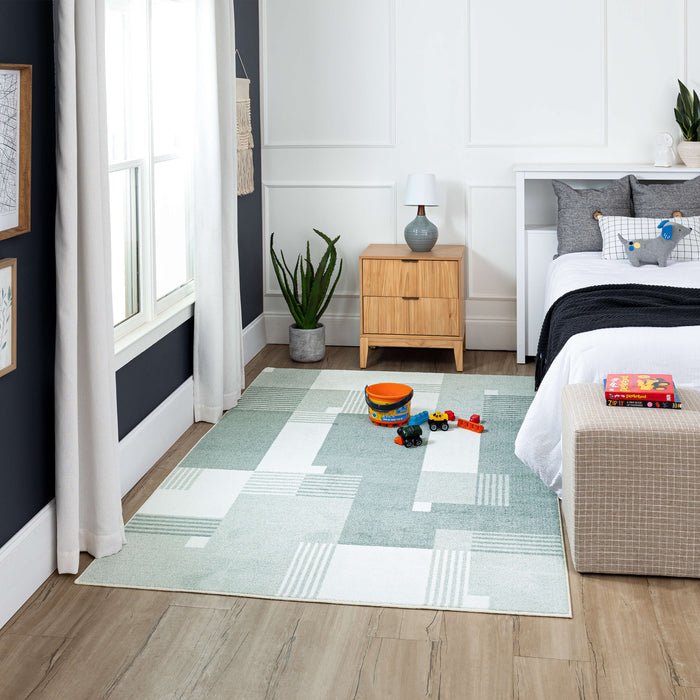Technicolor Liberty Light Grey Area Rug