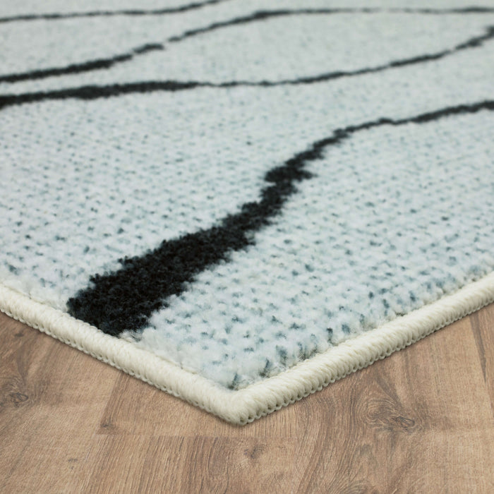 Technicolor Aster Black Area Rug