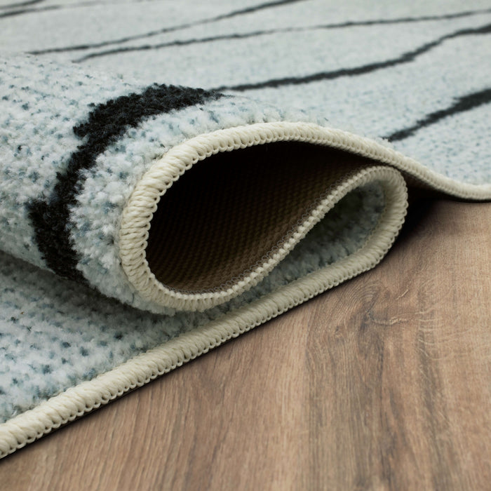 Technicolor Aster Black Area Rug
