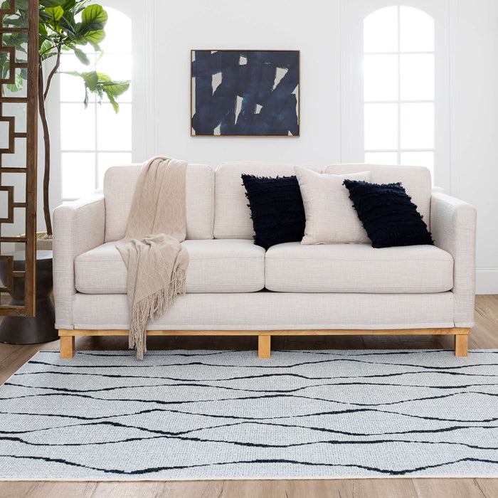 Technicolor Aster Black Area Rug