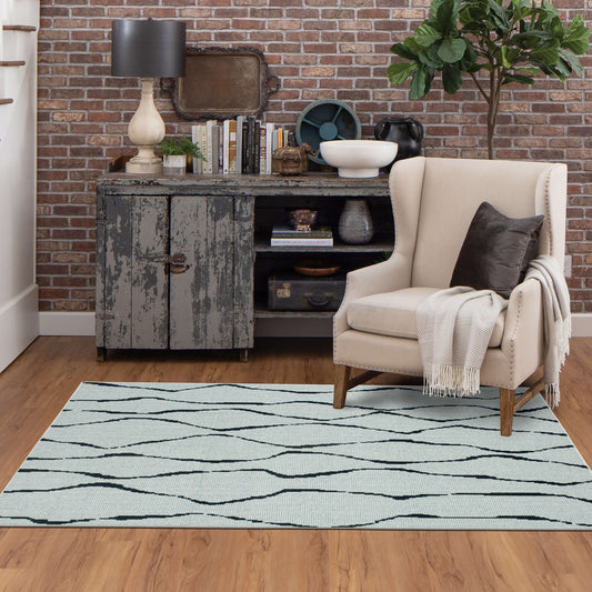 Technicolor Aster Black Area Rug