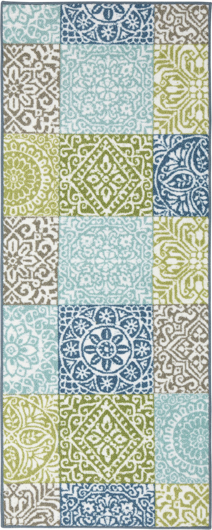 Amarada Blue and Green Accent Rug