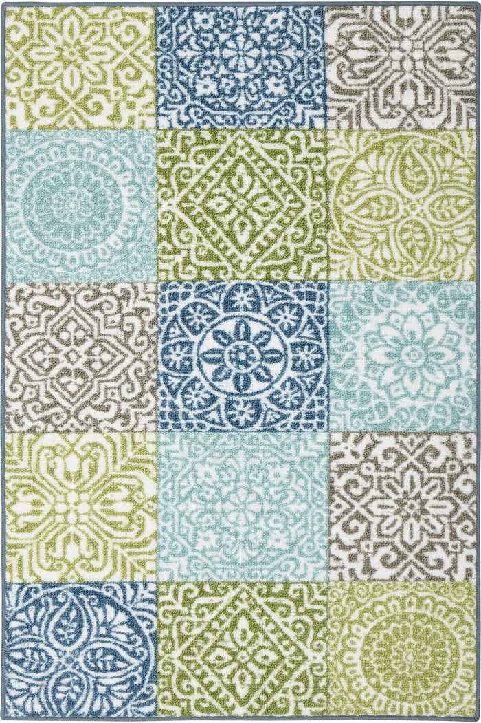 Amarada Blue and Green Accent Rug