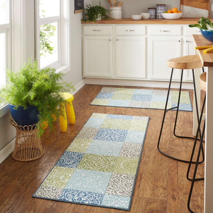 Amarada Blue and Green Accent Rug
