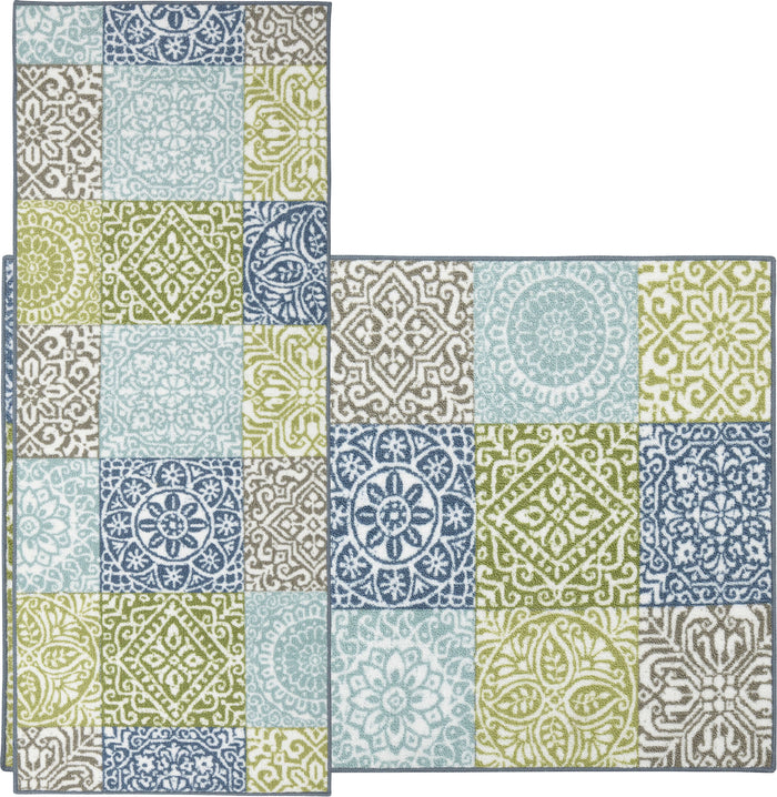 Amarada Blue and Green Accent Rug