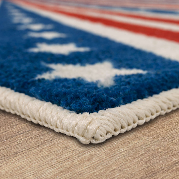 Stars and Stripes Red White & Blue Accent Rug