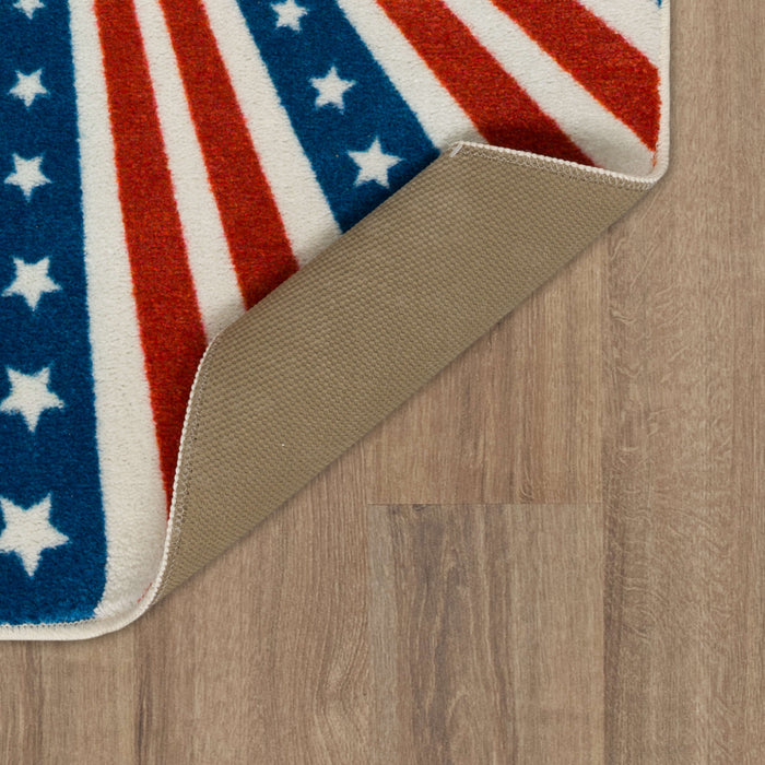 Stars and Stripes Red White & Blue Accent Rug